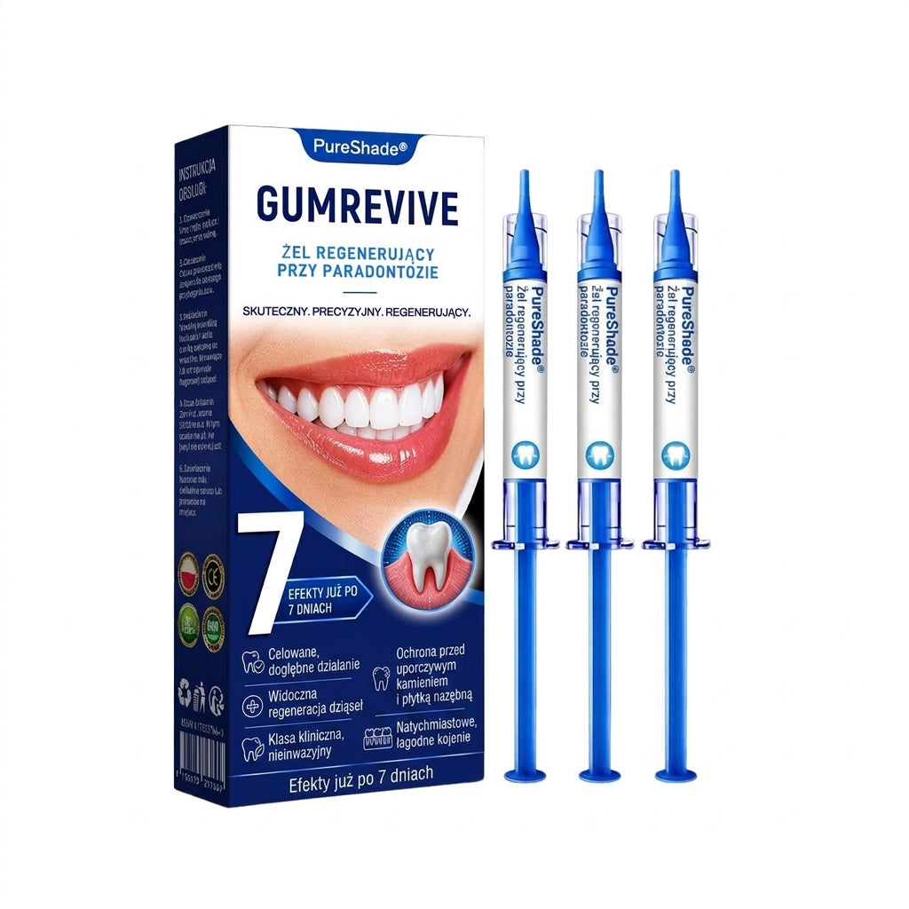 Przełomowe rozwiązanie do regeneracji jamy ustnej 🇵🇱🏅🦷 PureShade® GumRevive Żel do regeneracji przyzębia ⚡